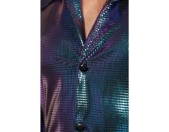 Disco Blouse Metallic Paars Blauw -Feestartikelen Winkel disco blouse metallic paars blauw 4