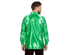 Disco Blouse Ruches Donkergroen -Feestartikelen Winkel disco blouse ruches donkergroen 2