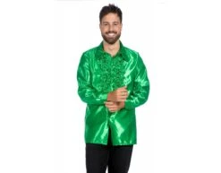 Disco Blouse Ruches Donkergroen