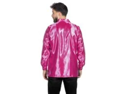 Disco Blouse Ruches Fuchsia -Feestartikelen Winkel disco blouse ruches fuchsia 2