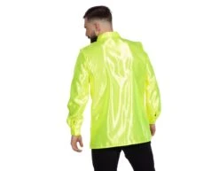 Disco Blouse Ruches Lime Groen -Feestartikelen Winkel disco blouse ruches lime groen 2