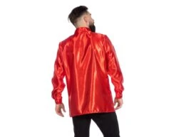 Disco Blouse Ruches Rood Dames -Feestartikelen Winkel disco blouse ruches rood dames 5