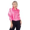 Disco Blouse Ruches Roze Dames -Feestartikelen Winkel disco blouse ruches roze dames