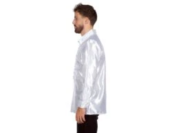 Disco Blouse Ruches Wit -Feestartikelen Winkel disco blouse ruches wit 2