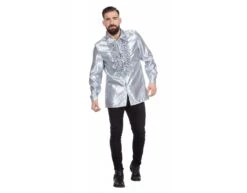 Disco Blouse Ruches Zilver