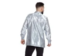 Disco Blouse Ruches Zilver -Feestartikelen Winkel disco blouse ruches zilver 3