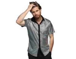 Disco Shirt Metallic Zilver