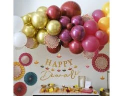 Diwali Papieren Waaiers 5st -Feestartikelen Winkel diwali papieren waaiers 5st 3