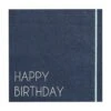 Donkerblauwe Happy Birthday Servetten 16,5cm 16st -Feestartikelen Winkel donkerblauwe happy birthday servetten 165cm 16st