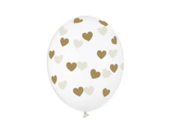 Doorzichtige Ballonnen Gouden Hartjes