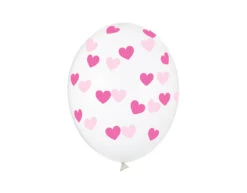 Doorzichtige Ballonnen Roze Hartjes
