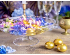 Drijfkaarsen Goud 4cm 50st -Feestartikelen Winkel drijfkaarsen goud 4cm 50st 6