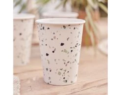 Eco Paper Cups Terrazzo -Feestartikelen Winkel eco paper cups terrazzo 2