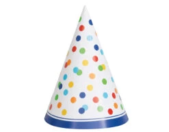 Feesthoedjes Confetti Regenboog 8st