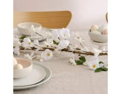 Foliage Garland Blossom White 7 Foliage Garland Blossom White -Feestartikelen Winkel foliage garland blossom white 2