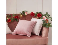 Foliage Garland Rose Garland With String Lights -Feestartikelen Winkel foliage garland rose garland with string lights 3