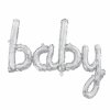 Folie Ballon Baby Zilver 1,19m Leeg -Feestartikelen Winkel folie ballon baby zilver 119m leeg