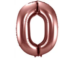 Folie Ballon Cijfer 0 Brons XL 86cm Leeg