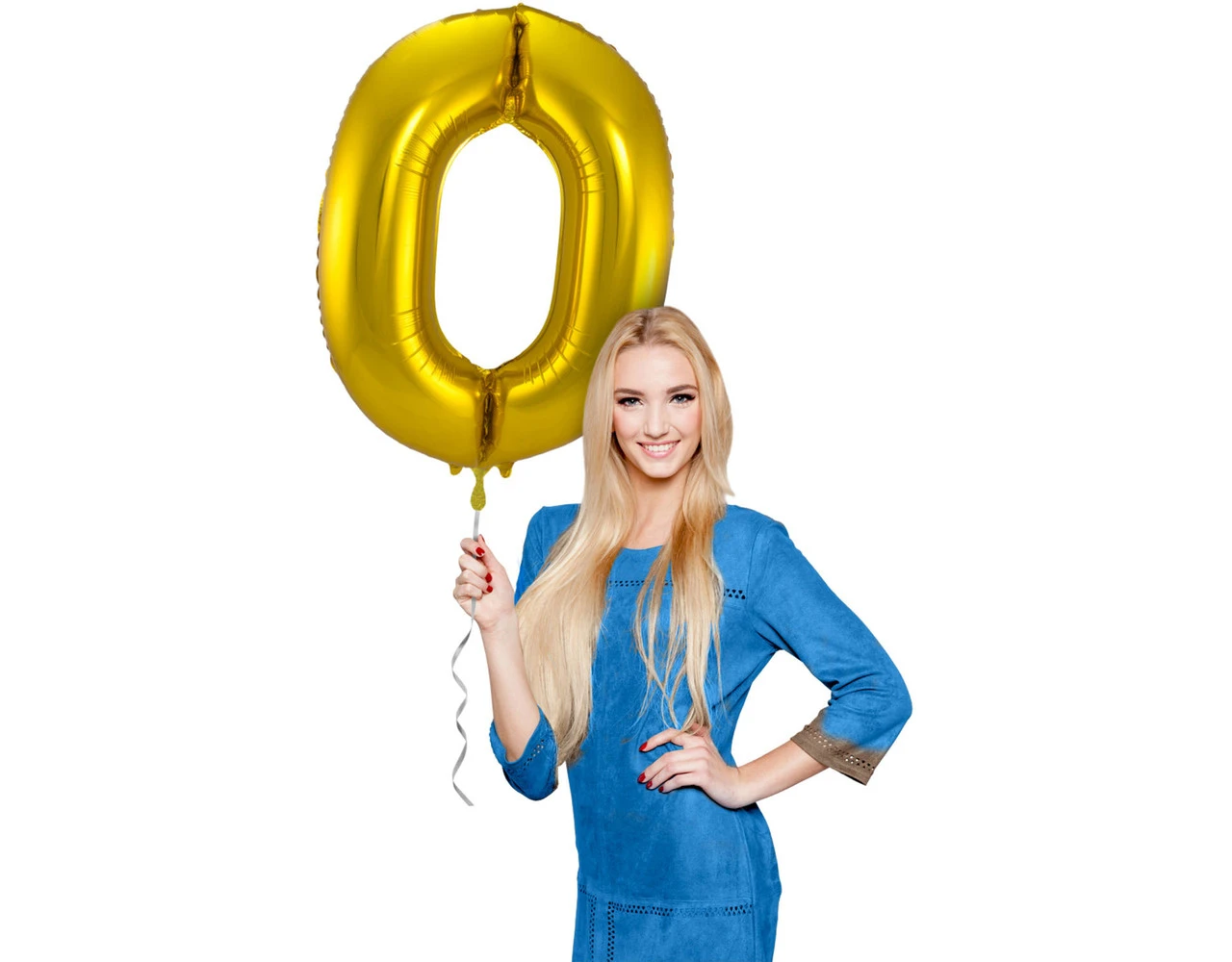 Folie Ballon Cijfer 0 Goud Metallic XL 86cm Leeg 5 Folie Ballon Cijfer 0 Goud Metallic XL 86cm Leeg - Afbeelding 3