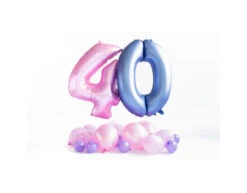 Folie Ballon Cijfer 0 Mat Blauw XL 86cm Leeg -Feestartikelen Winkel folie ballon cijfer 0 mat blauw xl 86cm leeg 2