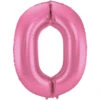 Folie Ballon Cijfer 0 Mat Roze XL 86cm Leeg -Feestartikelen Winkel folie ballon cijfer 0 mat roze xl 86cm leeg