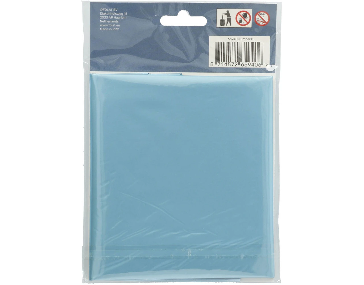 Folie Ballon Cijfer 0 Pastel Blauw XL 86cm Leeg 5 Folie Ballon Cijfer 0 Pastel Blauw XL 86cm Leeg - Afbeelding 3
