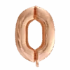 Folie Ballon Cijfer 0 Rose Goud XL 86cm Leeg