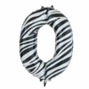 Folie Ballon Cijfer 0 Zebra XL 86cm Leeg -Feestartikelen Winkel folie ballon cijfer 0 zebra xl 86cm leeg