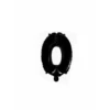 Folie Ballon Cijfer 0 Zwart 41cm Met Rietje -Feestartikelen Winkel folie ballon cijfer 0 zwart 41cm met rietje