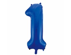 Folie Ballon Cijfer 1 Blauw XL 86cm Leeg