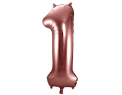 Folie Ballon Cijfer 1 Brons XL 86cm Leeg