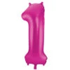 Folie Ballon Cijfer 1 Fuchsia Metallic XL 86cm Leeg -Feestartikelen Winkel folie ballon cijfer 1 fuchsia metallic xl 86cm lee