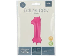 Folie Ballon Cijfer 1 Fuchsia Metallic XL 86cm Leeg -Feestartikelen Winkel folie ballon cijfer 1 fuchsia metallic xl 86cm lee 3