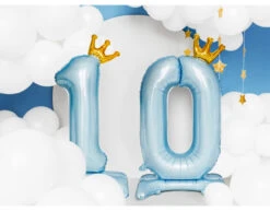 Folie Ballon Cijfer 1 Lichtblauw Standaard Leeg 84cm -Feestartikelen Winkel folie ballon cijfer 1 lichtblauw standaard leeg 84 2