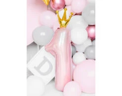 Folie Ballon Cijfer 1 Lichtroze Leeg 1m -Feestartikelen Winkel folie ballon cijfer 1 lichtroze leeg 1m 2