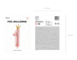 Folie Ballon Cijfer 1 Lichtroze Leeg 1m -Feestartikelen Winkel folie ballon cijfer 1 lichtroze leeg 1m 5