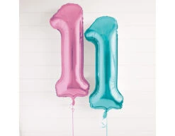 Folie Ballon Cijfer 1 Lichtroze XL 86cm Leeg -Feestartikelen Winkel folie ballon cijfer 1 lichtroze xl 86cm leeg 2
