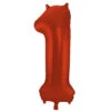 Folie Ballon Cijfer 1 Mat Rood XL 86cm Leeg -Feestartikelen Winkel folie ballon cijfer 1 mat rood xl 86cm leeg