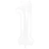 Folie Ballon Cijfer 1 Mat Wit XL 86cm Leeg -Feestartikelen Winkel folie ballon cijfer 1 mat wit xl 86cm leeg