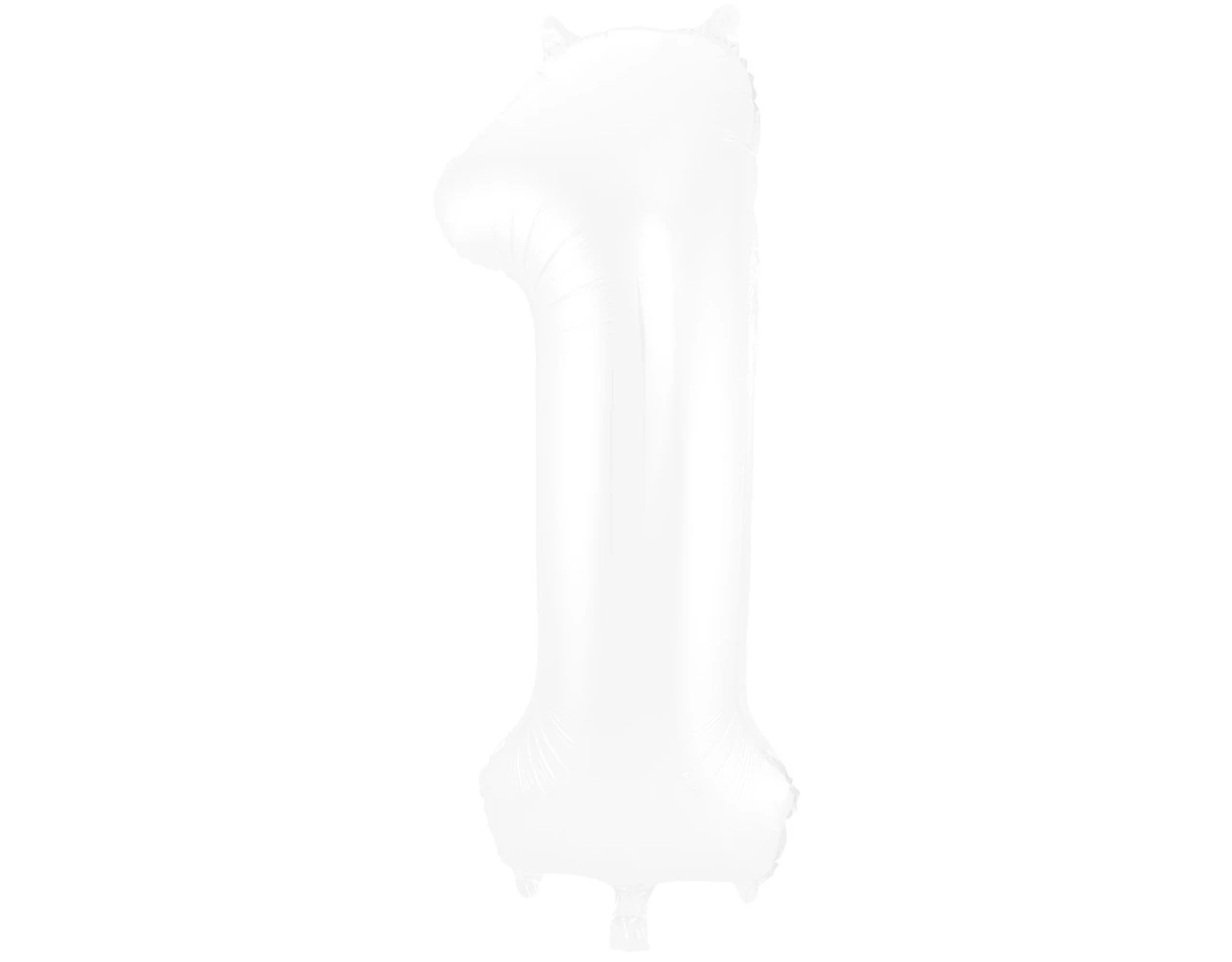 Folie Ballon Cijfer 1 Mat Wit XL 86cm Leeg 3 Folie Ballon Cijfer 1 Mat Wit XL 86cm Leeg