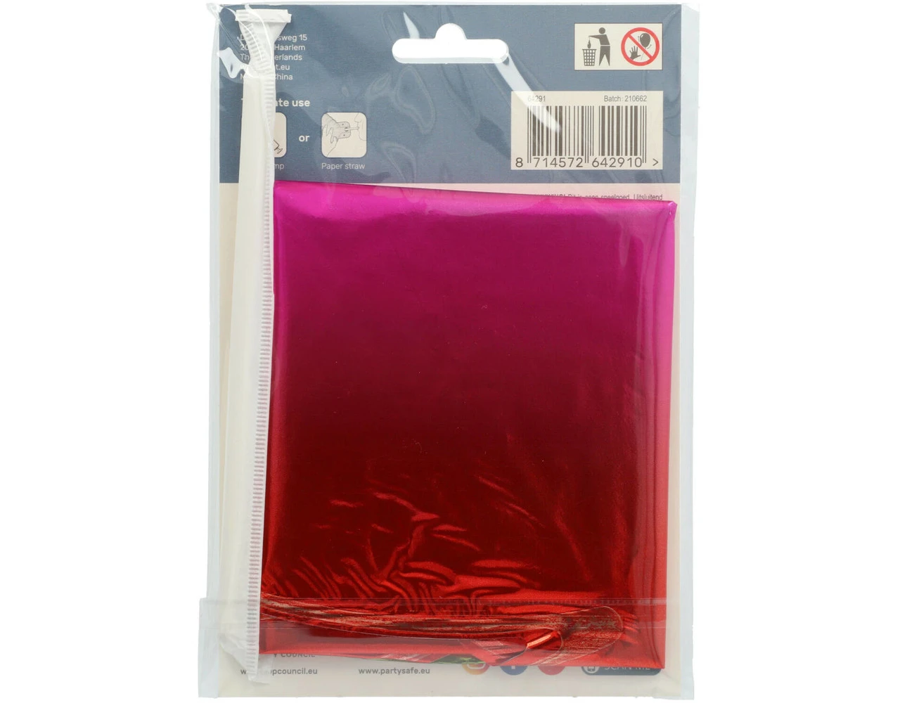 Folie Ballon Cijfer 1 Regenboog Met Standaard 72cm 5 Folie Ballon Cijfer 1 Regenboog Met Standaard 72cm - Afbeelding 3