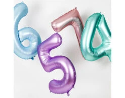 Folie Ballon Cijfer 3 Pastel Roze XL 86cm Leeg -Feestartikelen Winkel folie ballon cijfer 3 pastel roze xl 86cm leeg 3