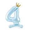 Folie Ballon Cijfer 4 Lichtblauw Standaard Leeg 84cm -Feestartikelen Winkel folie ballon cijfer 4 lichtblauw standaard leeg 84