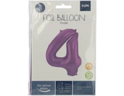 Folie Ballon Cijfer 4 Mat Paars XL 86cm Leeg 6 Folie Ballon Cijfer 4 Mat Paars XL 86cm Leeg -Feestartikelen Winkel folie ballon cijfer 4 mat paars xl 86cm leeg 1