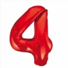 Folie Ballon Cijfer 4 Rood XL 86cm Leeg -Feestartikelen Winkel folie ballon cijfer 4 rood xl 86cm leeg