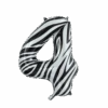 Folie Ballon Cijfer 4 Zebra XL 86cm Leeg -Feestartikelen Winkel folie ballon cijfer 4 zebra xl 86cm leeg
