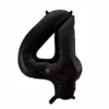 Folie Ballon Cijfer 4 Zwart XL 86cm Leeg -Feestartikelen Winkel folie ballon cijfer 4 zwart xl 86cm leeg