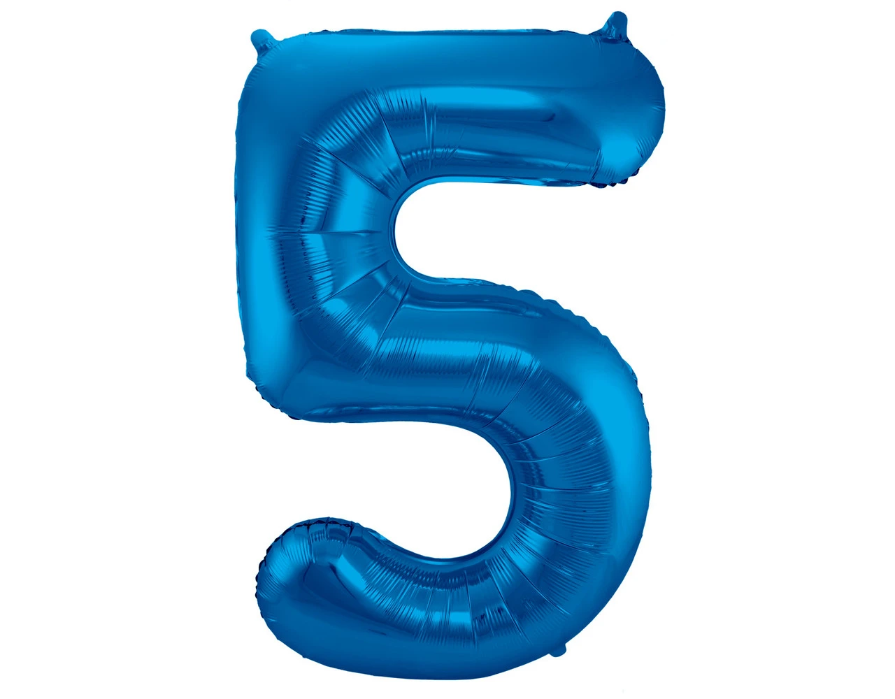 Folie Ballon Cijfer 5 Blauw Metallic XL 86cm Leeg 3 Folie Ballon Cijfer 5 Blauw Metallic XL 86cm Leeg