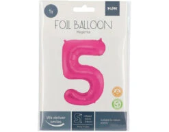 Folie Ballon Cijfer 5 Fuchsia Metallic XL 86cm Leeg 10 Folie Ballon Cijfer 5 Fuchsia Metallic XL 86cm Leeg -Feestartikelen Winkel folie ballon cijfer 5 fuchsia metallic xl 86cm lee 3