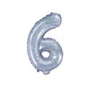 Folie Ballon Cijfer 6 Holografisch 35cm -Feestartikelen Winkel folie ballon cijfer 6 holografisch 35cm